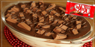 Receita de Pavê de Chocolate com KitKat Super Cremoso | Amo Receita