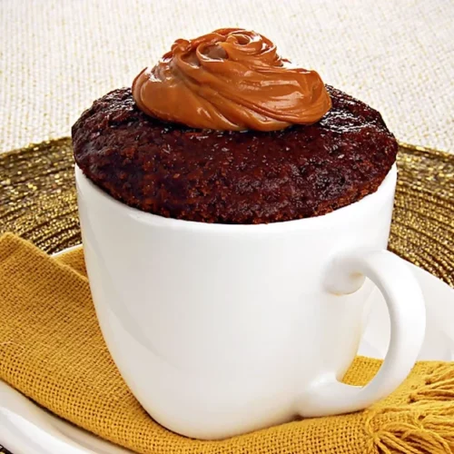 Receita de Brownie de Caneca com Doce de Leite | Amo Receita