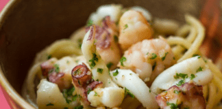 Receita de Espaguete com Frutos do Mar | Amo Receita