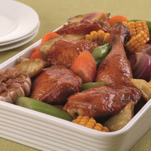 Receita de Frango Assado com Legumes | Amo Receita
