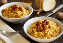 Receita de Risoto quatro queijos com bacon | Amo Receita