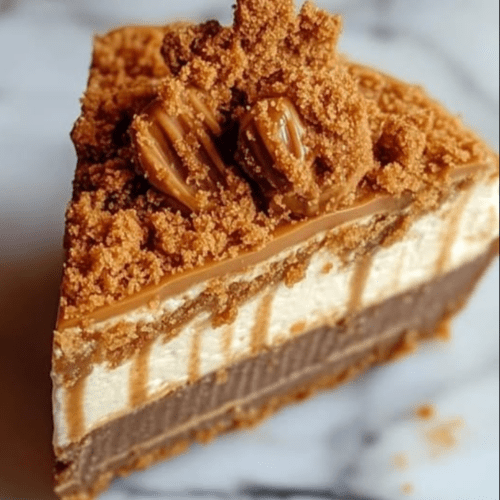 Receita de Cheesecake de Manteiga de Biscoito de Caramelo Biscoff | Amo Receita