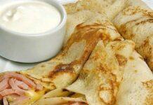 Crepe recheado com presunto e queijo: | Amo Receita