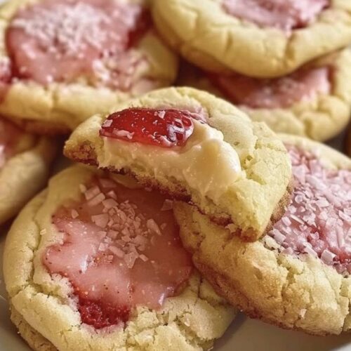 Receita de Cookies de Cheesecake de Morango | Amo Receita