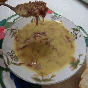 Receita de Caldo de mandioquinha com carne seca | Amo Receita