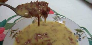 Receita de Caldo de mandioquinha com carne seca | Amo Receita