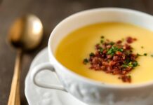 Receita de Creme de mandioquinha com bacon | Amo Receita