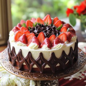 Receita de Bolo de Morango com Chantilly e Ganache de Chocolate Branco | Amo Receita