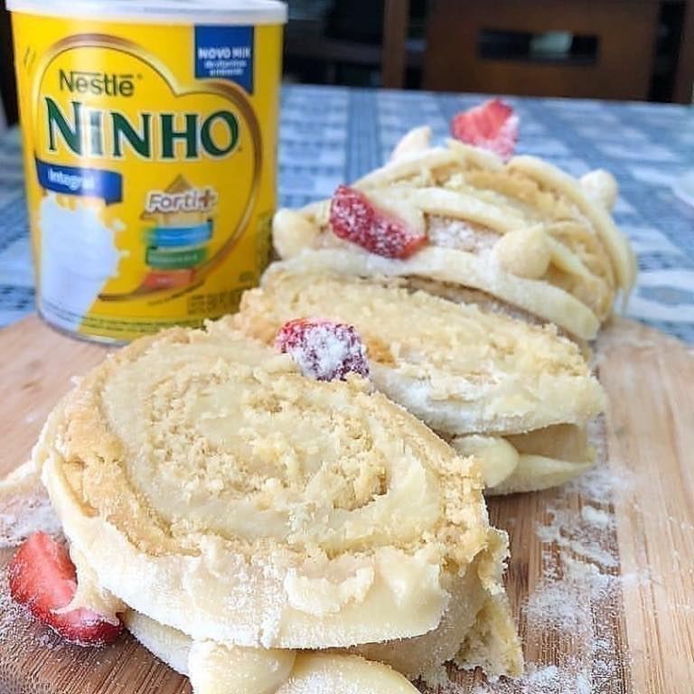 Receita de Rocambole de Ninho | Amo Receita