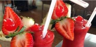 Drink vermelho alcoólico de morango Receita de Drink vermelho alcoólico de morango | Amo Receita