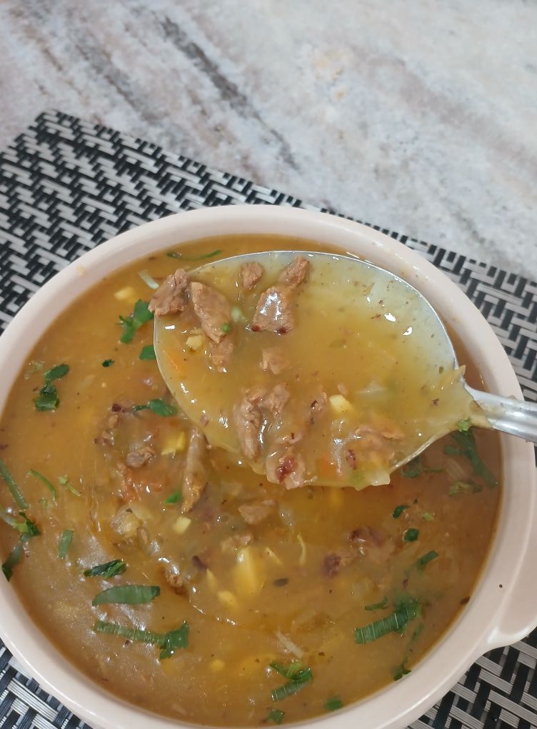 Receita de Caldo de mandioca com carne | Amo Receita