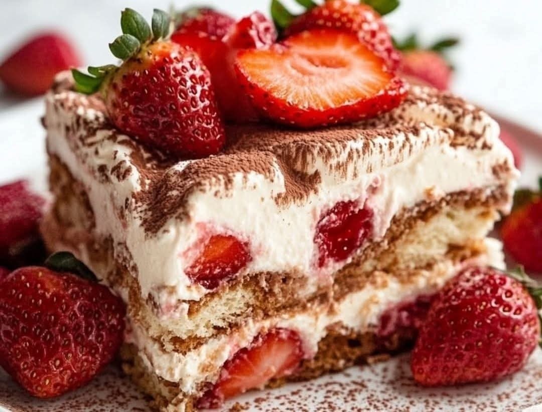 Receita de Tiramisu de Morango Italiano | Amo Receita