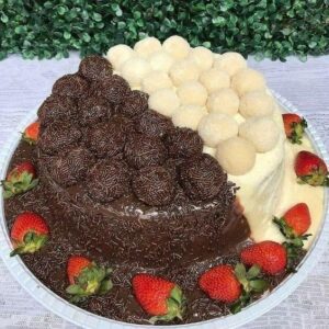 Receita de Bolo vulcão de brigadeiro e leite Ninho | Amo Receita