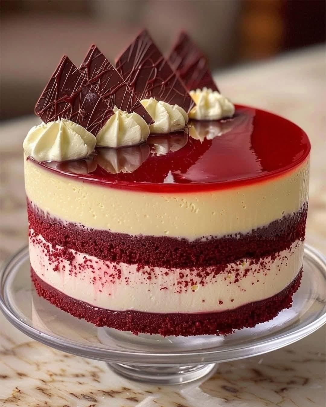 Receita de Cheesecake de chocolate branco de veludo vermelho | Amo Receita