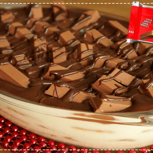 Receita de Pavê de Chocolate com KitKat Super Cremoso | Amo Receita