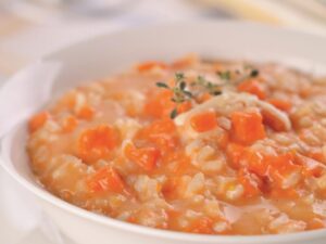 Receita de Risoto de Abóbora com Queijo Meia Cura