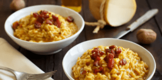 Receita de Risoto quatro queijos com bacon | Amo Receita