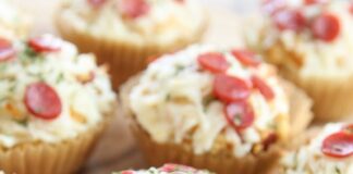 Receita de Cupcake salgado sabor pizza | Amo Receita