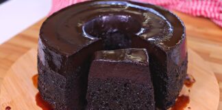 Receita de Bolo-pudim de café com chocolate | Amo Receita