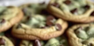 Receita de Biscoitos de menta com gotas de chocolate | Amo Receita