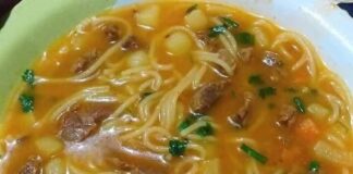 Receita de Sopa de Carne com Legumes e Macarrão | Amo Receita
