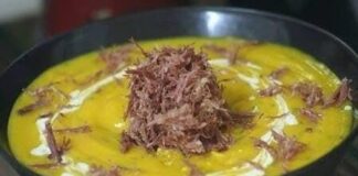 Receita de Caldo de Abóbora com Carne Seca | Amo Receita