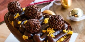 Receita de Ovo de Colher de Bolo de Cenoura e Brigadeiro | Amo Receita