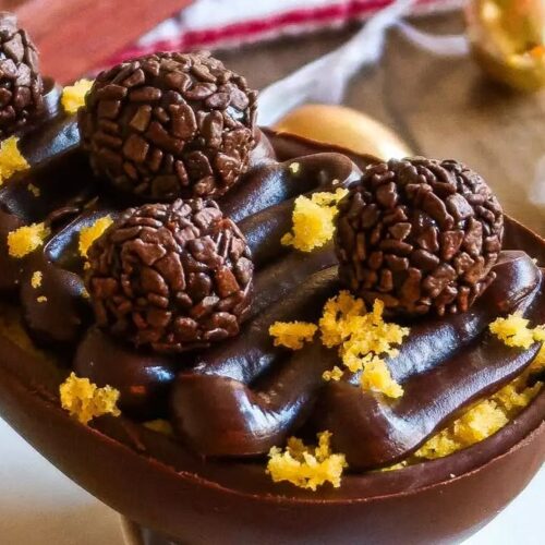 Receita de Ovo de Colher de Bolo de Cenoura e Brigadeiro | Amo Receita