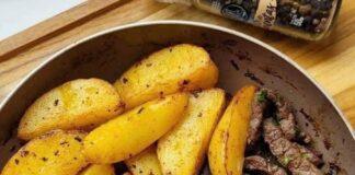 Receita de Bife com Batata Rústica na Manteiga | Amo Receita