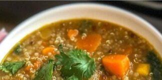 Receita de Sopa Vegetariana de Lentilhas e Quinoa | Amo Receita