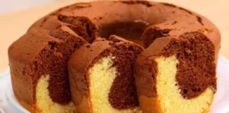 Receita de Bolo mesclado de fubá e chocolate | Amo Receita